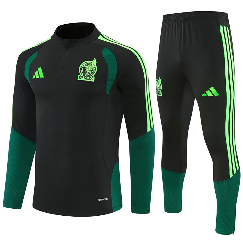 Mexico Training Tracksuit Men's/Kids' 2026 2027 Black-League Threads
